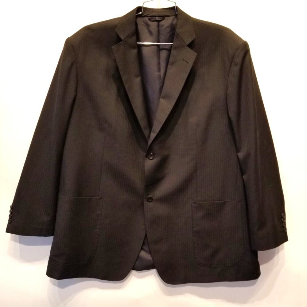 Troy McSwain Custom Made Men's‎ Black Sports Coat Jacket Blazer Plus Size 4XL